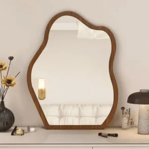 Oval Retro Style Eco-Friendly Wood Frame Mirror