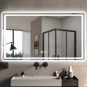 Anti-Glare LED Lighted Rectangular Bathroom Mirror