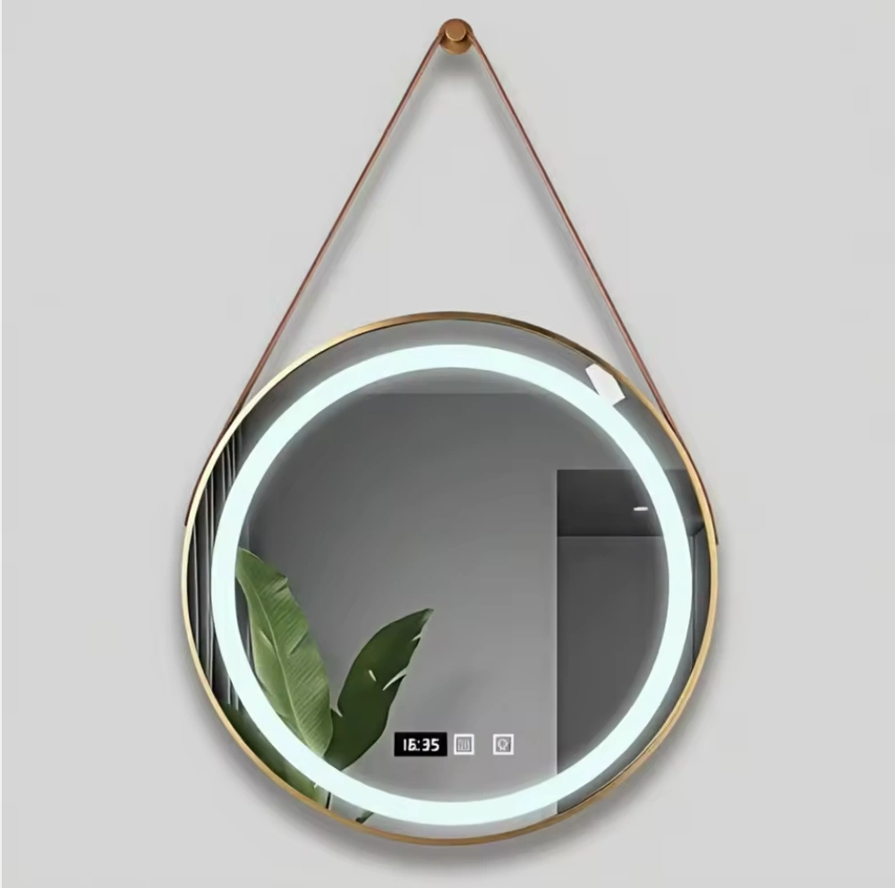 Circular LED Mirror with Modern Design Featuring Ring-Shaped - Image 2